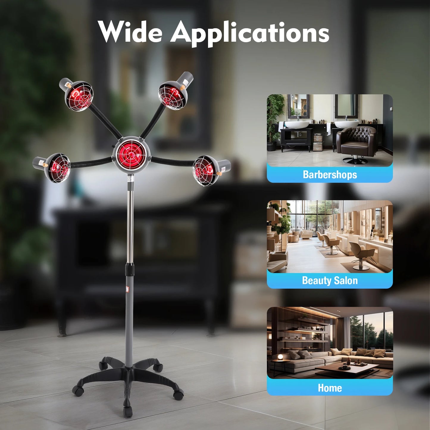 750W 5 têtes lumière infrarouge thérapie thermique