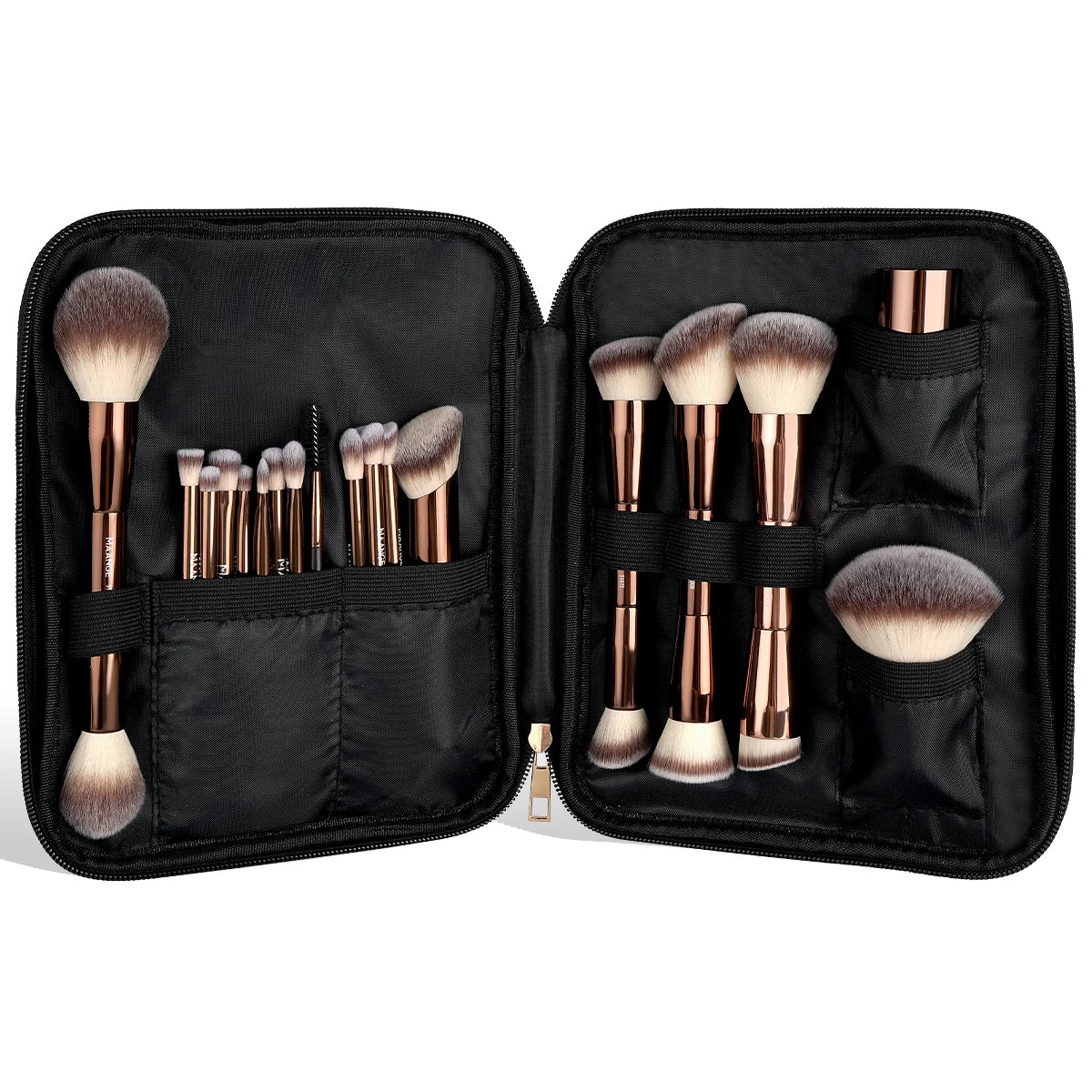 20Pcs Pro Makeup Brushes + Storage Bag Dual End Foundation Powder Blush Eyeshadow Brush Beauty Blending Organizer Tool
