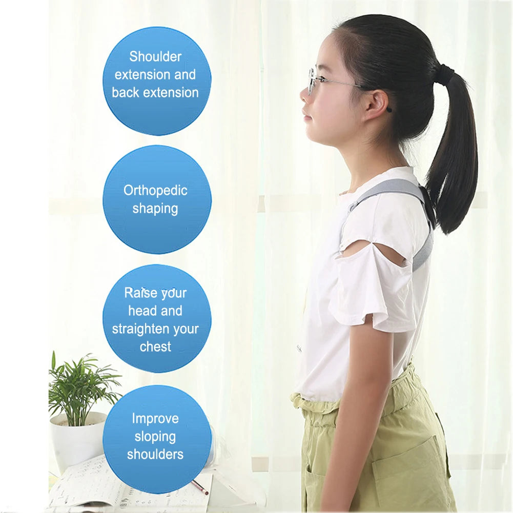 LED LCD Posture Corrector Rechargeable 8-Shaped Back Correction Belts Smart Sensor 400Mah Vibration Reminder for Children Adults