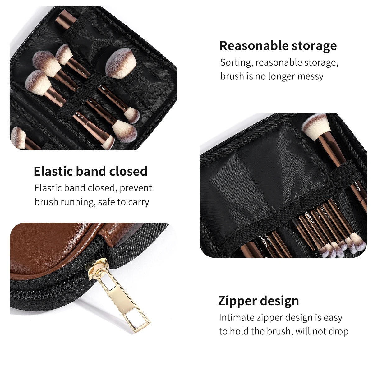 20Pcs Pro Makeup Brushes + Storage Bag Dual End Foundation Powder Blush Eyeshadow Brush Beauty Blending Organizer Tool