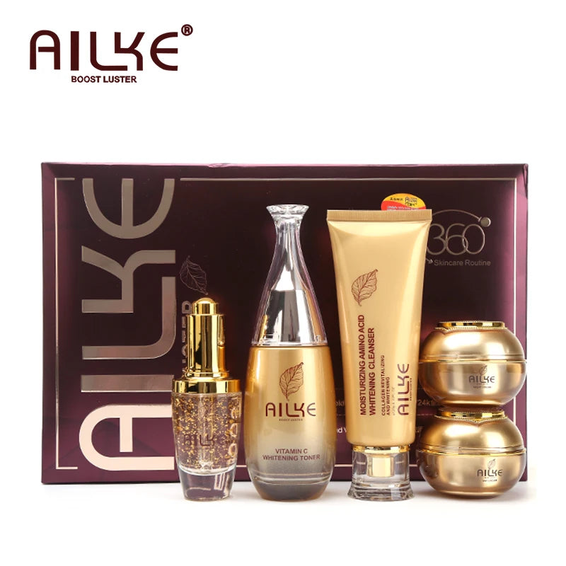 AILKE 24K au collagène, ensemble de beauté éclaircissant et hydratant pour tous Types de peau