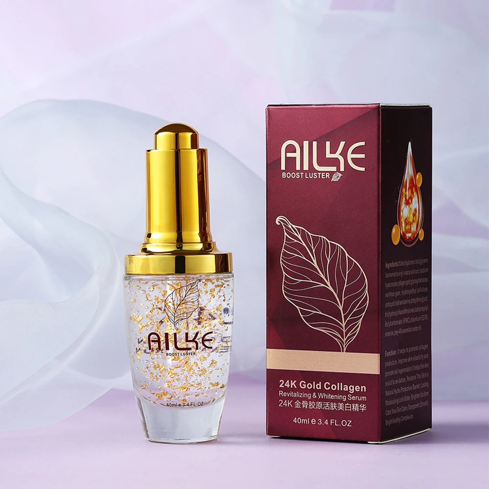 AILKE 24K au collagène, ensemble de beauté éclaircissant et hydratant pour tous Types de peau