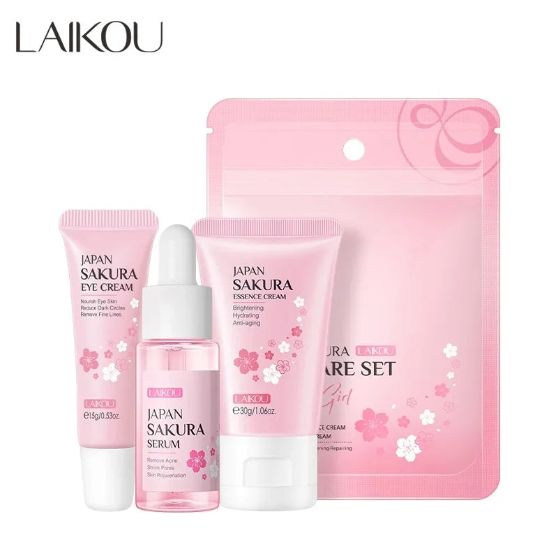 LAIKOU vitamine C ensemble 3 pièces Facial hydratant, blanchissant et éclaircissant