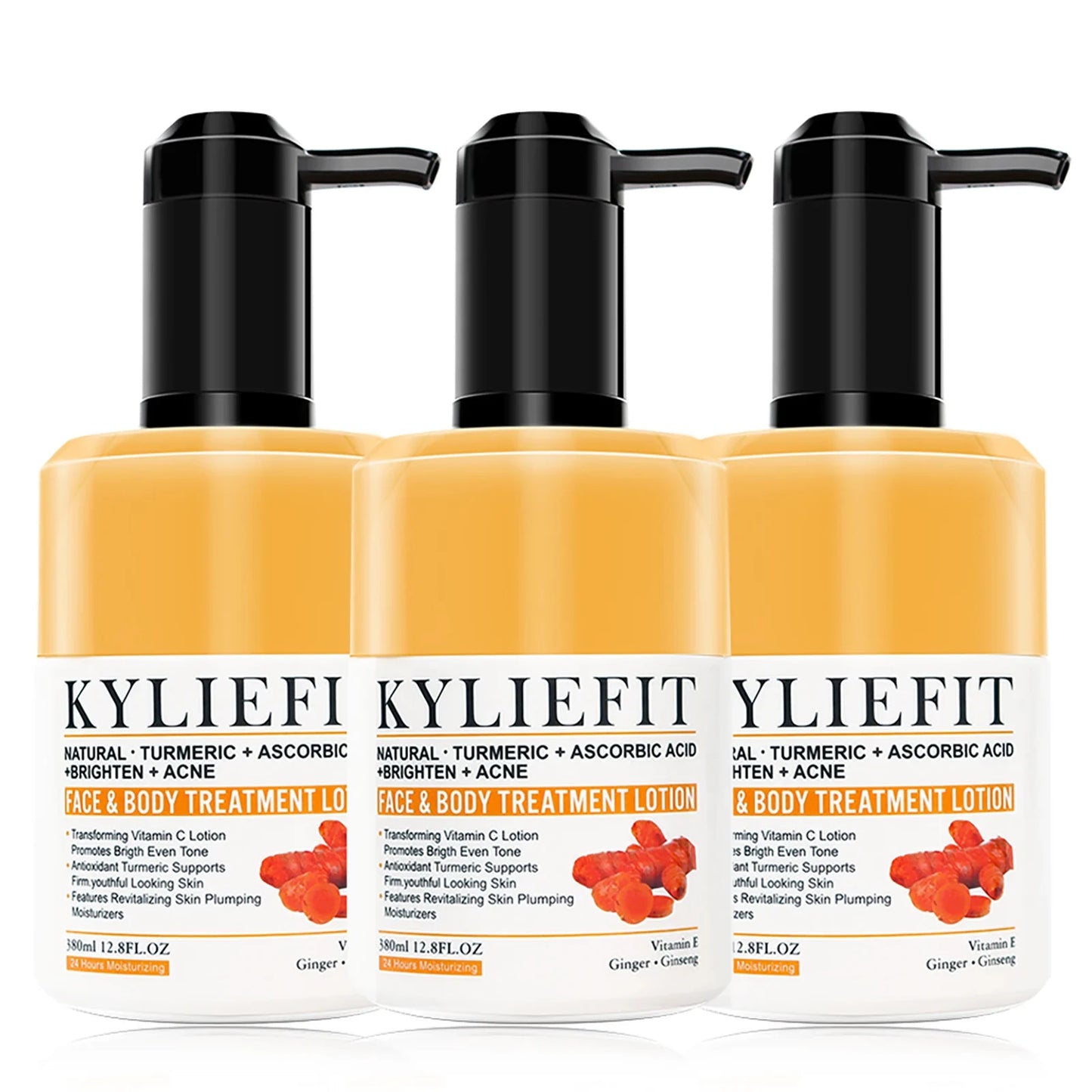 AILKE Ensemble de soins pour la peau au curcuma biologique, éclaircit, nettoie la peau