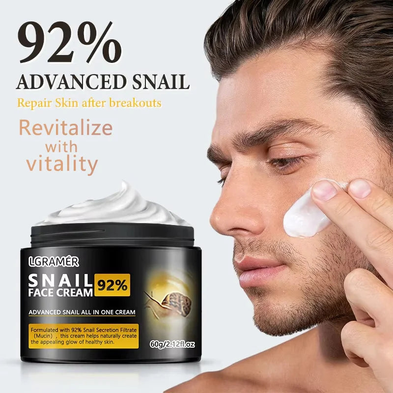 Crème pour le visage d'escargot, rides lisses, hydratant au collagène, nourrissant, réparateur, lifting endommagé, ferme, lisse, brillant, blanchissant, soins pour la peau