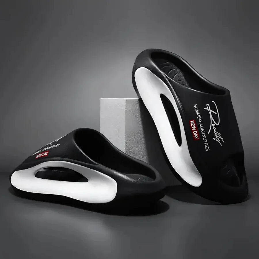 Pantoufles pour hommes et femmes, pantoufles de couple antidérapantes à la mode EVA 2 couleurs 36-45