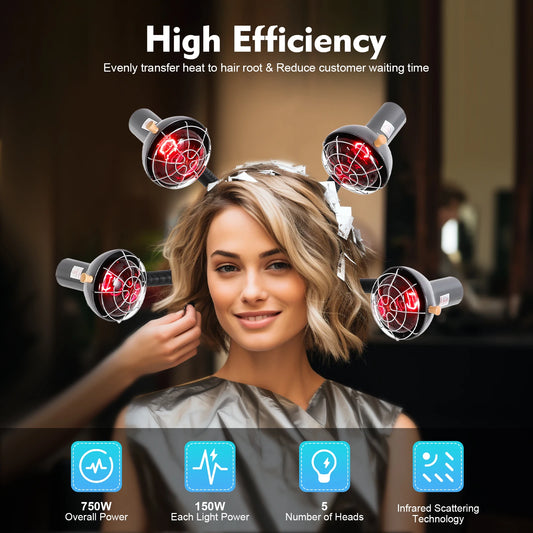 750W 5 têtes lumière infrarouge thérapie thermique