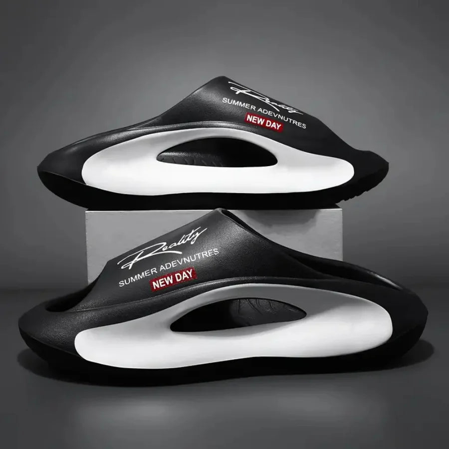 Pantoufles pour hommes et femmes, pantoufles de couple antidérapantes à la mode EVA 2 couleurs 36-45