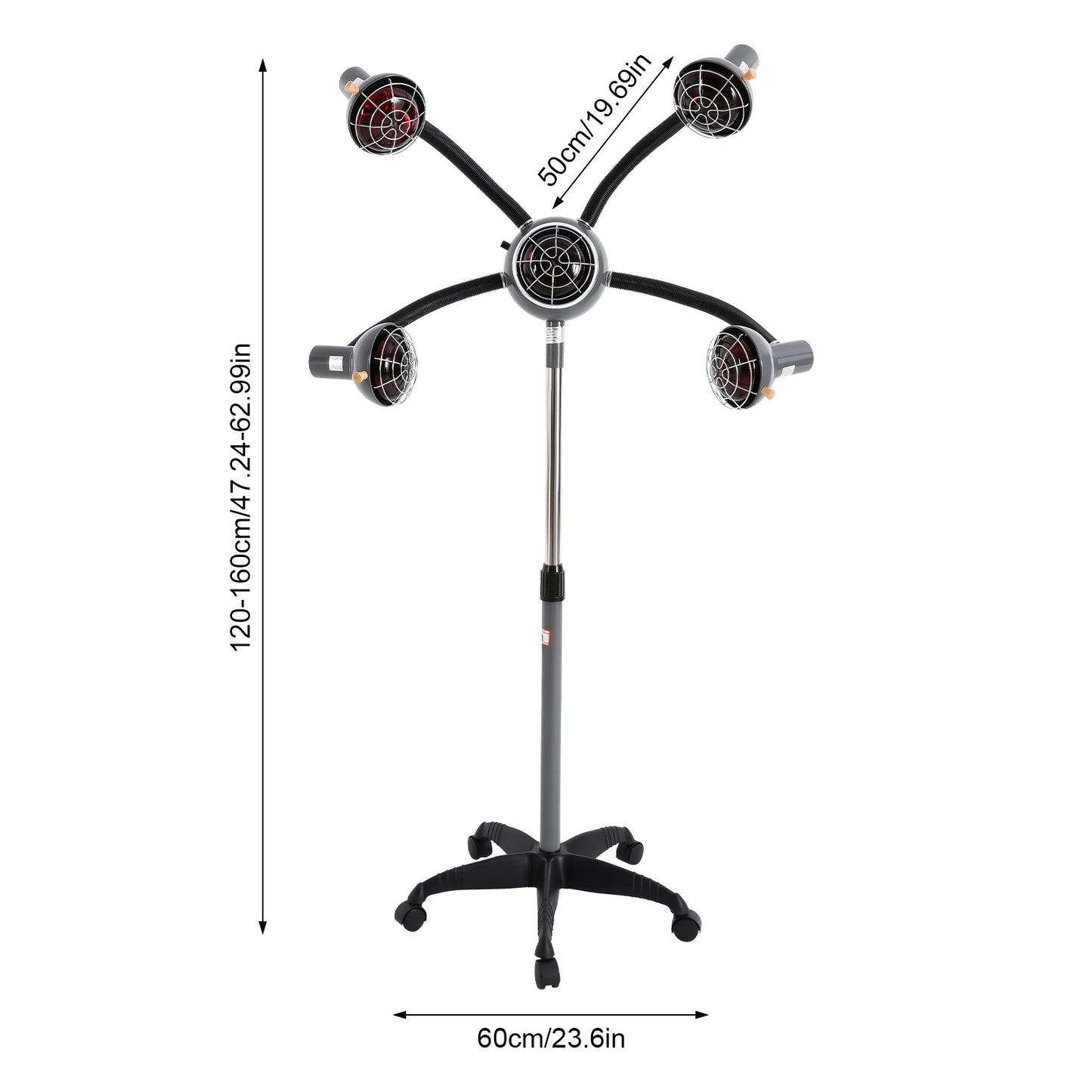 750W 5 têtes lumière infrarouge thérapie thermique