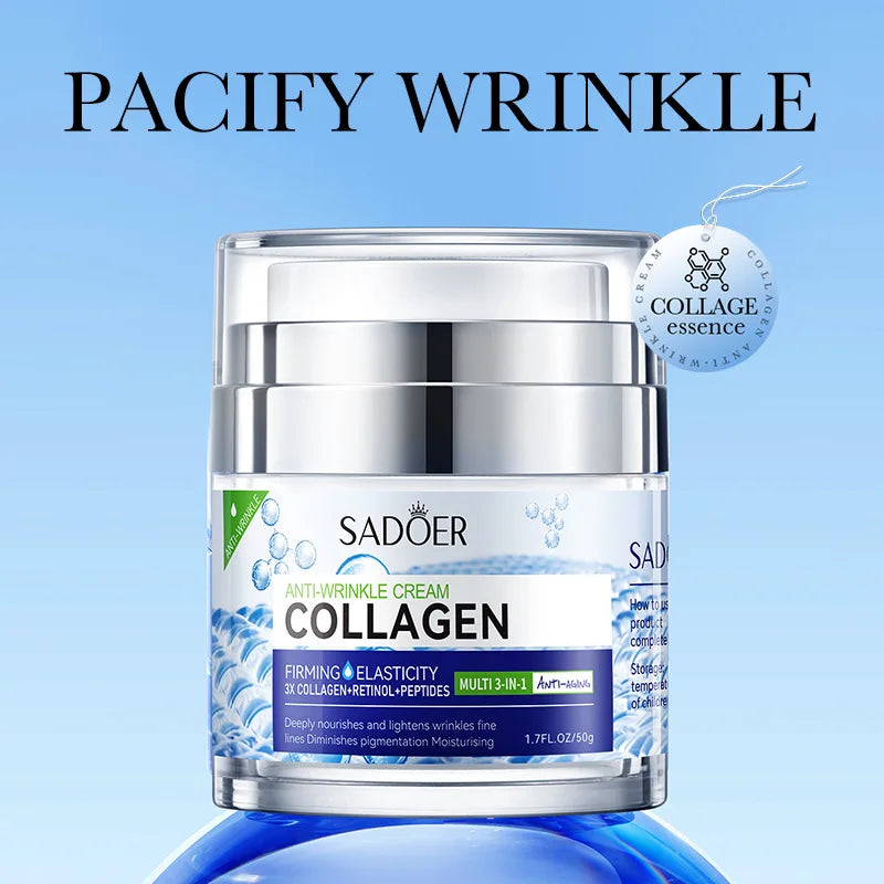 SADOER vitamine C collagène crème pour le visage raffermissant hydratant éclaircissant