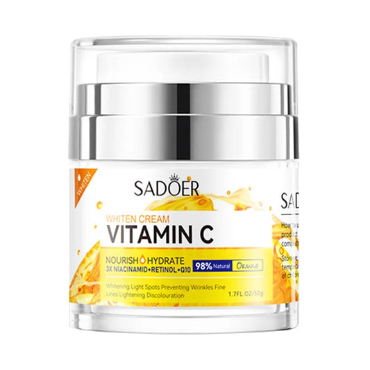 SADOER vitamine C collagène crème pour le visage raffermissant hydratant éclaircissant