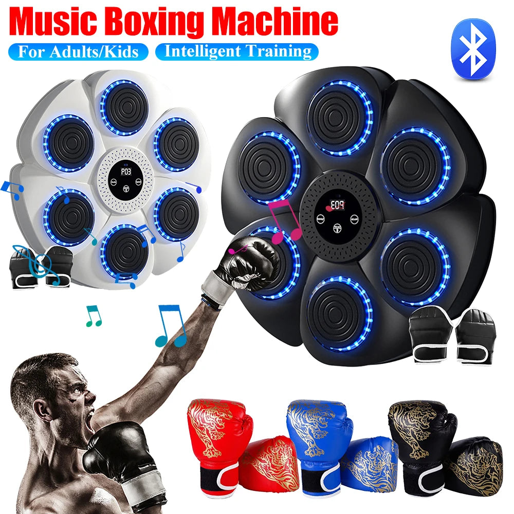 Machine de boxe intelligente avec Bluetooth, entraînement musical mural, cible murale
