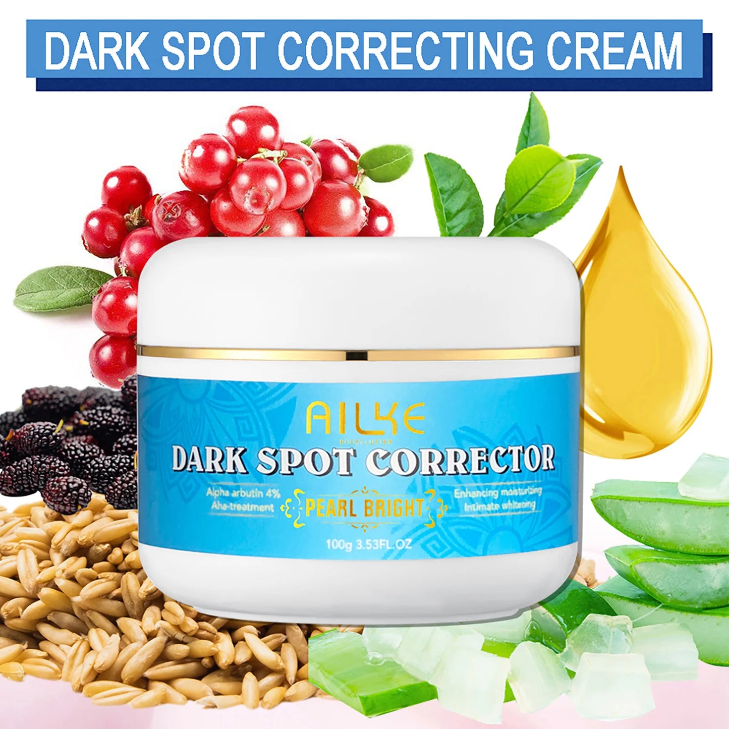 AILKE Kit de soins éclaircissant multivitaminé naturel pour la peau