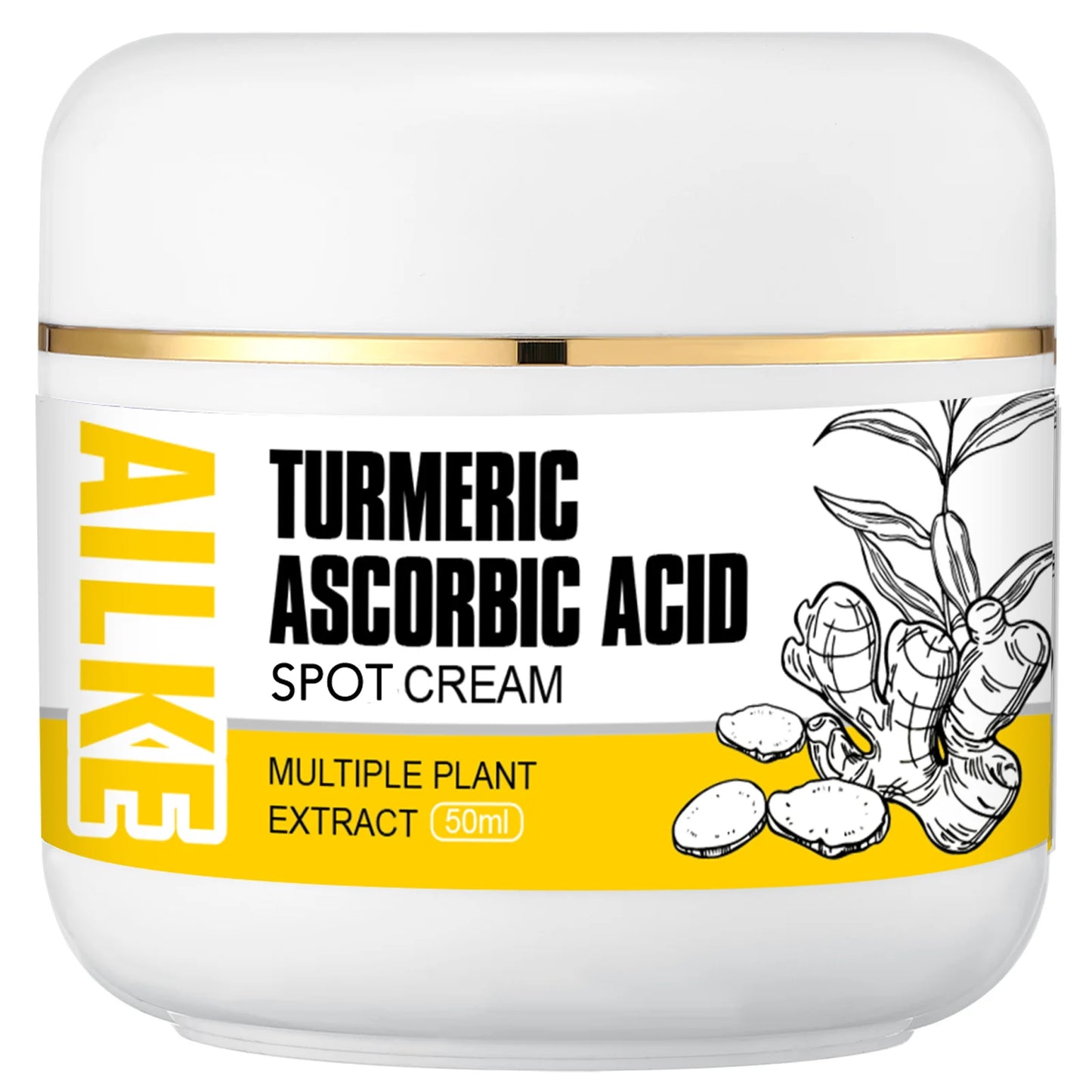 AILKE Ensemble de soins pour la peau au curcuma biologique, éclaircit, nettoie la peau