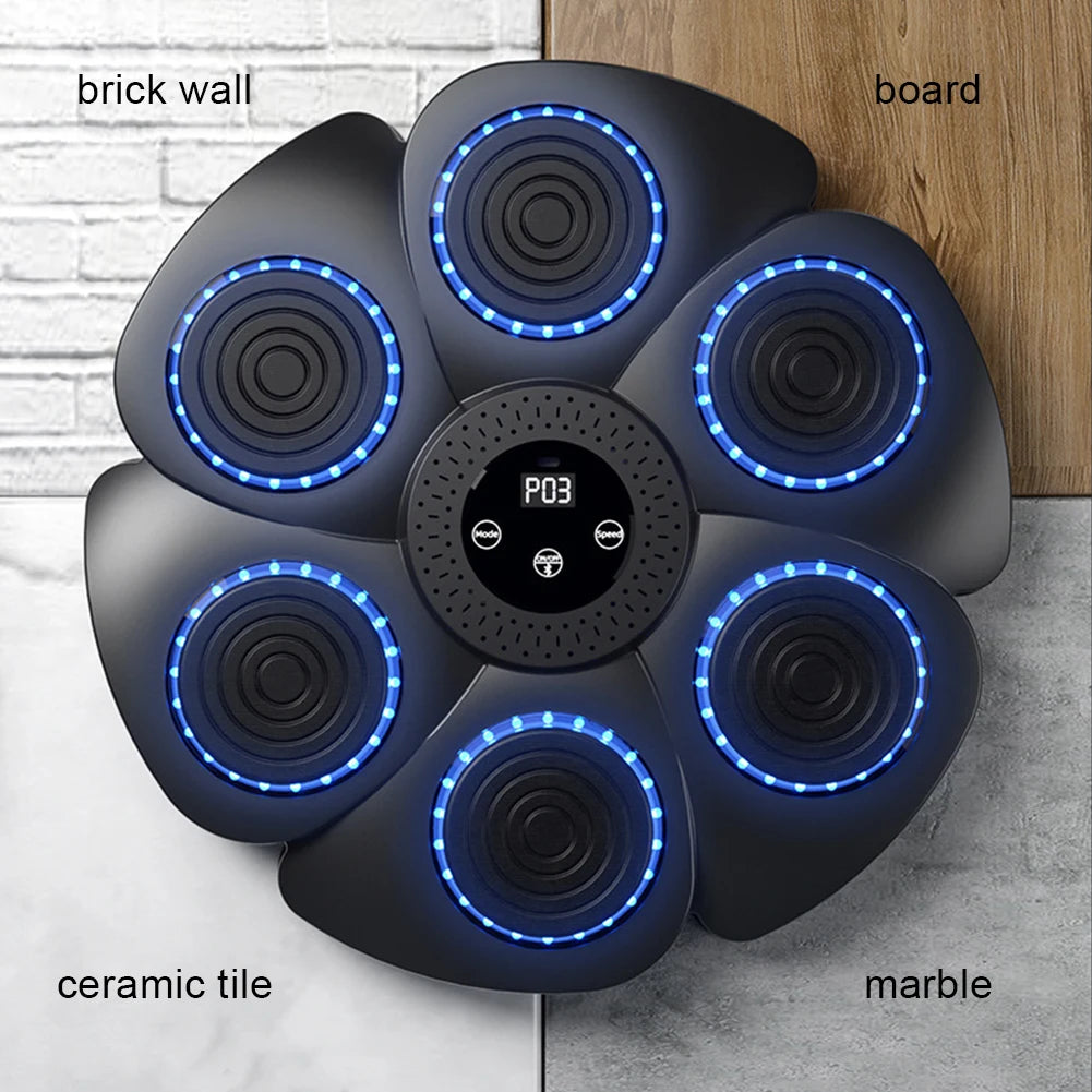 Machine de boxe intelligente avec Bluetooth, entraînement musical mural, cible murale